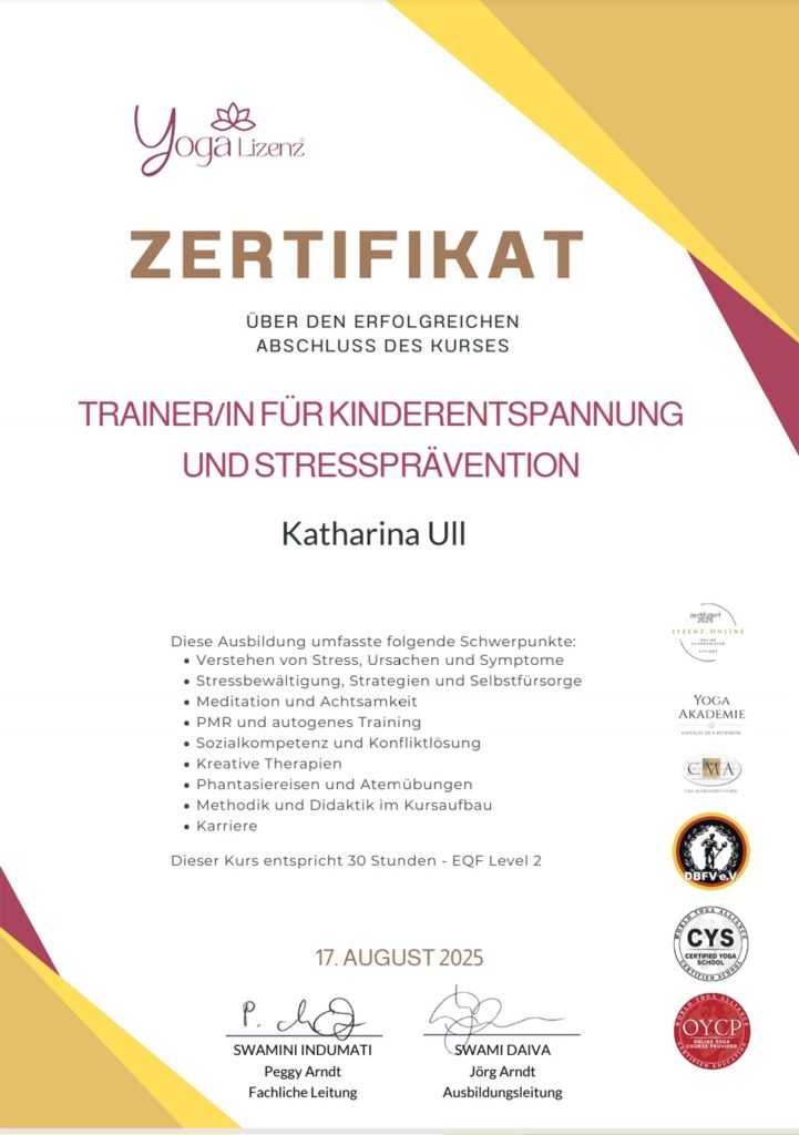 stressprävention zertifikat